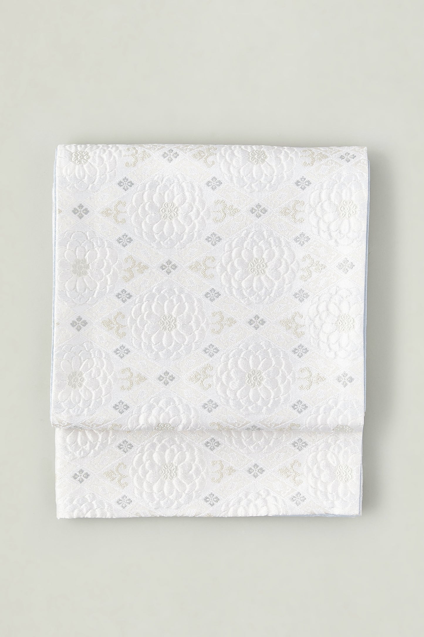 オリジナル袋帯 菊 パールホワイト