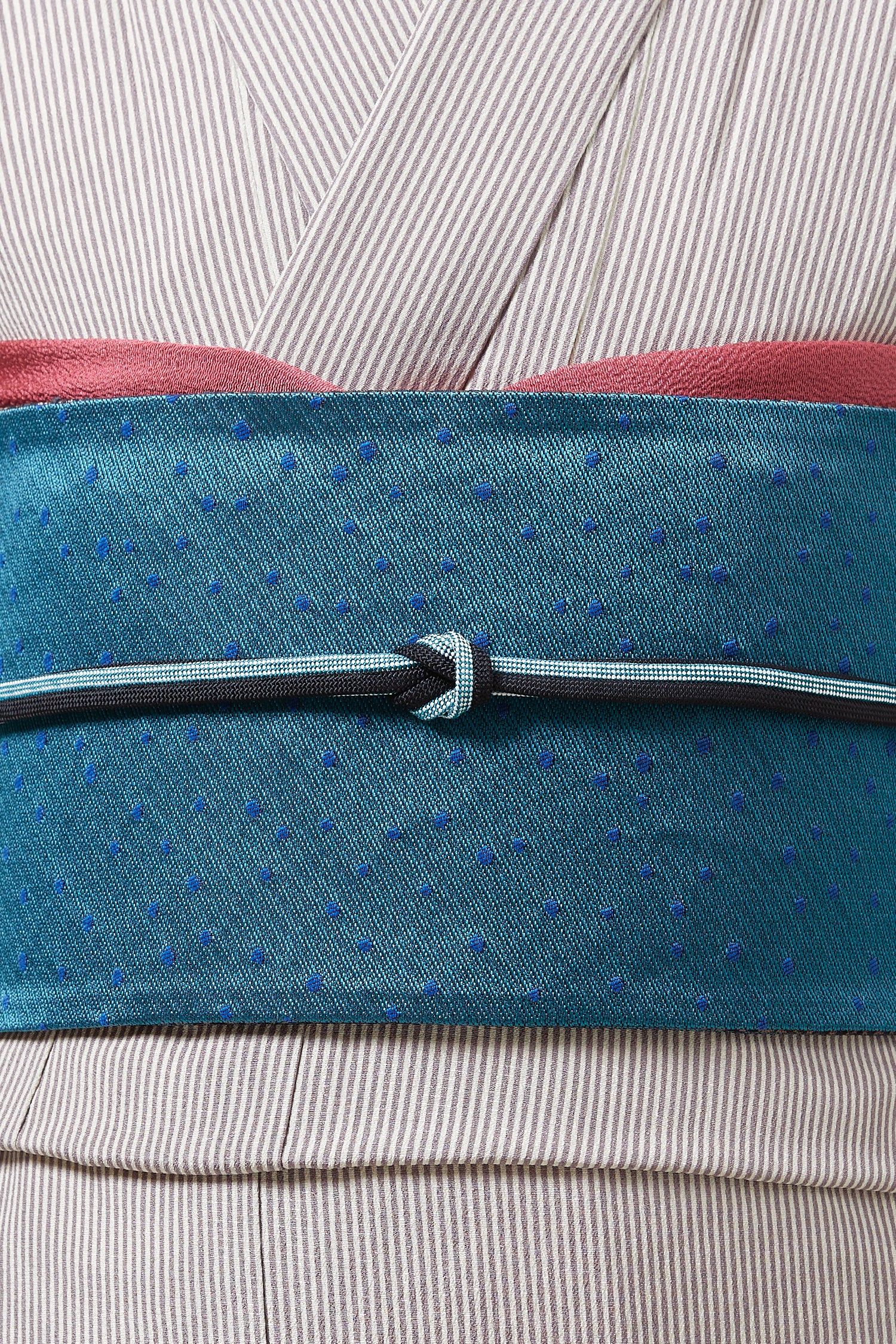 袷着物 ストライプ 藤色×グレー – 大塚呉服店